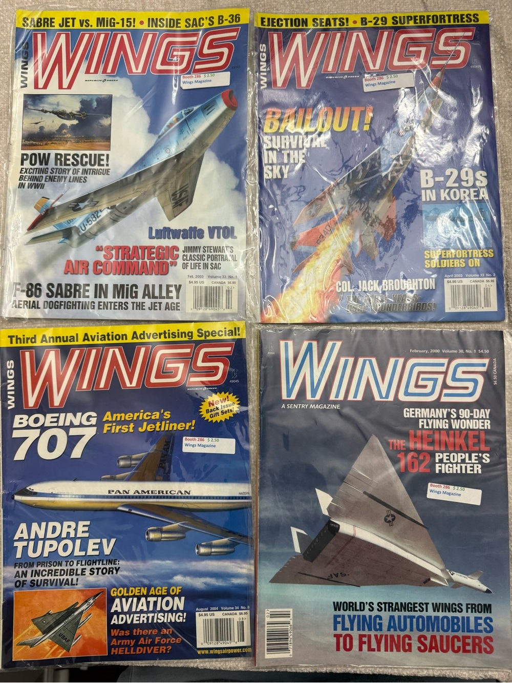 Aviation Magazine - Assorted Blue Cover Issues (Set of 4)
